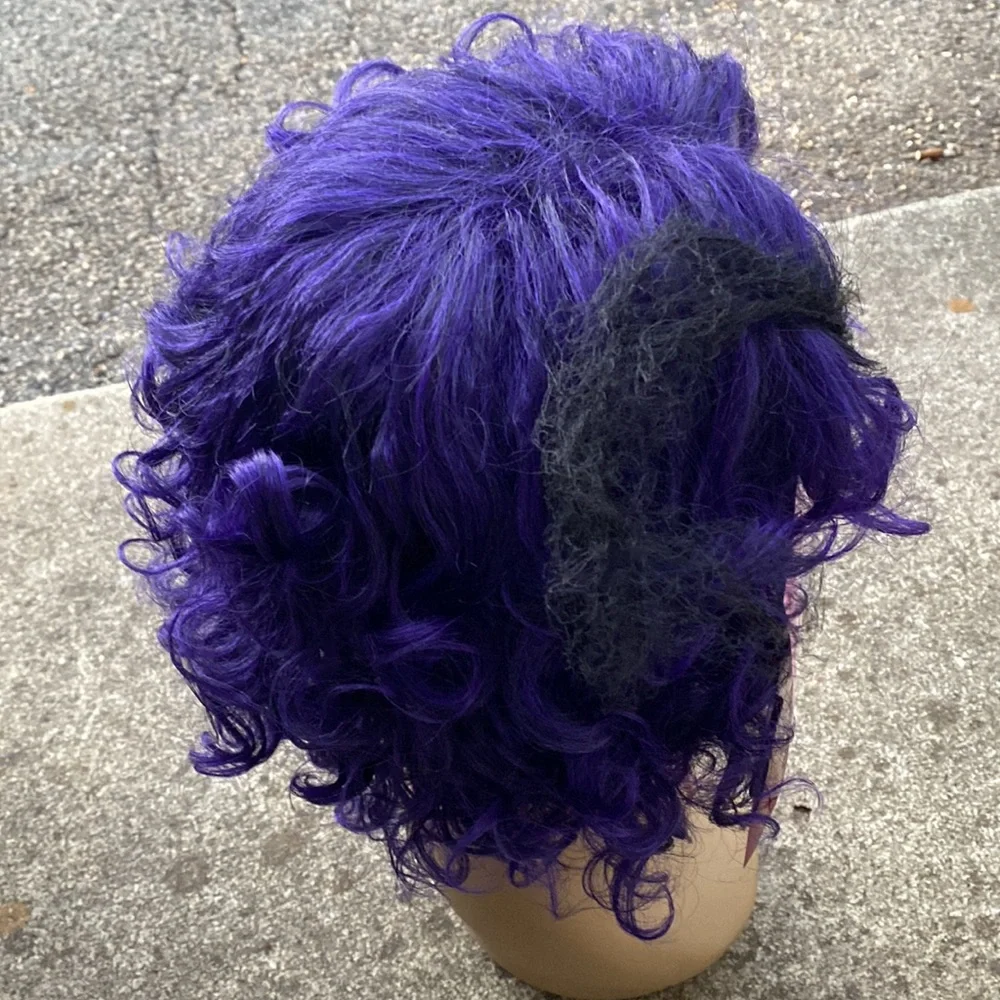 Curly and Wavy Wig collection Purply curly synthetic wig - Picture 5 of 6